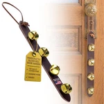 Amish Crafted Leather Strap Arctic Sleigh Bell Door Hanger Hanging Jingle Bel.... Fixed Price $39.34.
