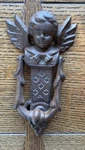 Cast Iron Cherub Fancy Victoria Door Knocker - Brown. Fixed Price $19.50.