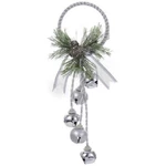 Kurt Adler J3635 Silver And White Metal Bell With Pinecone Door Hanger, 13 In.... Fixed Price $17.78.