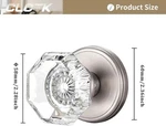 Clctk 4 Pack Crystal Glass Dummy Door Knob Single Side, Brushed Nickel. Fixed Price $67.50.