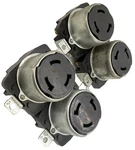 Lot Of 4X Hubbell HBL63CM69 Marine Grade Receptacle, 50A 125/250V 3-POLE 4-WIRE. Fixed Price $254.15.