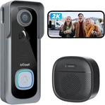 Iegeek J9 Doorbell Camera Wireless 2K Hd Wide View 2-WAY Audio With Chime. Fixed Price $49.99.
