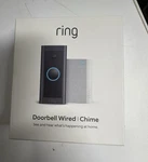 Ring Doorbell Wired Chime Streaming Video Wi-fi Black White Modern Plastic. Fixed Price $30.00.