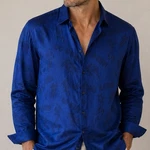 Robert Graham Blue Black Football Graphic Button Down Shirt Xl. Fixed Price $36.45.