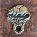 Vintage Flora & Fauna Solid Brass Kitty Cat Doorbell Cover. Fixed Price $14.00.