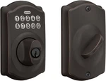 Schlage BE365 716 Camelot Keypad Deadbolt In Aged Bronze. Fixed Price $65.00.