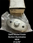 Baldwin 4858-150 Bell Button Oval Lighted W/ Hardware Satin Nickel Nos. Fixed Price $24.99.