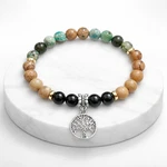 Natural Picture Jasper Phoenix Stone Onyx Tree Of Life Bracelet 8MM Beads. Fixed Price $14.99.