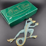 Flora & Fauna Solid Brass Doorbells And Viewers Hardware Gecko With Box Vtg. Fixed Price $34.97.