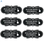Hmdzmr Please Ring Doorbell Sign 6PCS Self 4.7 X 2 Inches, Black & White. Fixed Price $9.66.