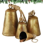 Fovths 4 Pack Huge Christmas Cow Bells Giant Hanging Metal Cone Vintage.... Fixed Price $42.52.