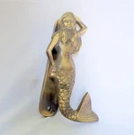 Wall Mount Verdigris Mermaid Brass Door Knocker Coastal Beach Home Cor Gift. Fixed Price $30.33.