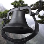 23.5X22 Church School Antique Vintage Style Large Cast Iron Dinner Farm Bell. Fixed Price $95.90.