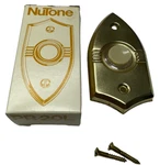 Vintage Nutone PB-20L Pushbutton Lighted Door Bell Mt. Vernon Gold Anodized. Fixed Price $14.99.