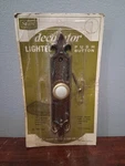 Vintage Sears Roebuck Push Button Lighted Doorbell Nos 1" 5 3/8". Fixed Price $19.99.