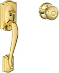 Schlage Camelot Entry Door Handle With Georgian Knob FE285. Fixed Price $49.00.