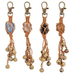 Olycraft 8PCS Witch Bells For Door With Natural Gemstone Keychain.... Fixed Price $23.73.