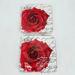 New Ideal Home Range Love Lunch Napkins Red Rose Floral 3 Ply 2-20 Count. Fixed Price $13.88.