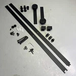 National Hardware Steel Builder Barn Door Kit 72" Track Matte Black N700-001. Fixed Price $112.00.