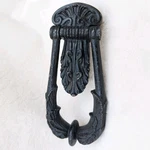 Antique Door Knocker Cast Iron Victorian Revival Style Heavy Ornate. Fixed Price $85.00.
