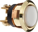Thomas & Betts / Carlon Lighted White, Round Gold Rim Chime Push Button, DH1202L. Fixed Price $12.99.