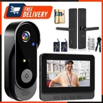 Wireless Video Doorbell Camera Night Vision With 7IN1 Fingerprint Lock. Fixed Price $79.99.