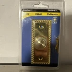 New Carlon DH1677L Wired Doorbell Led Lighted Button Rope Design Gold / Brass. Fixed Price $13.00.