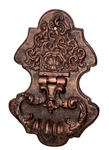 Ornate Cast Iron Door Knocker Scroll Shell Design Copper Tone Large 9" X 6". Fixed Price $40.45.
