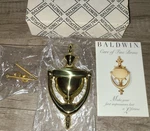 Nos Vtg Baldwin Fine Brass Heavy Door Knocker, # 0100-030 Box. Fixed Price $49.99.