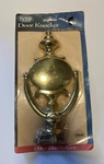 Solid Polished Brass Front Door Knocker Fancy Colonial 8-1/2" X 4" Ives. Fixed Price $5.95.