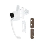 Brixwell Push Button Latch Set Zinc Handle, 5-3/8" Hole Centers, White Finish. Fixed Price $17.97.