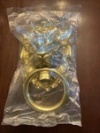Carlisle Polished Brass Solid Heavy Majestic Lion Head Door Knocker & Mount Nib. Fixed Price $150.00.