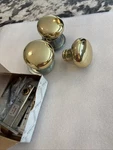 Baldwin Dummy Door Set, Polished Brass, Round 3. Fixed Price $36.00.