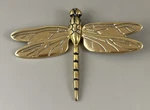 Signed Michael Healy Dragonfly Door Brass & Copper Knocker 6" Tall 8" Wide. Fixed Price $25.00.