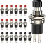20PCS Momentary Push Button Switch: Spst No Mini Red/black Cap - New. Fixed Price $17.89.