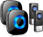 Wireless Doorbell 2 Receivers Push Buttons, Waterproof Chime Kit Operati. Fixed Price $40.18.