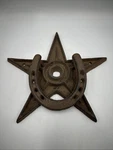 Rustic Star Horseshoe Front Door Knocker Heavy Iron Home Western Decor. Fixed Price $13.49.