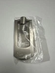 Signature Hardware Modern Door Knocker -H-5.1" X W- 2.2" Brass- Satin Nickel. Fixed Price $35.00.