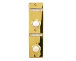 Lee Electric BC268LG Gold Wired Double Lighted Push Button 5-1/4"X1-3/8" Bell. Fixed Price $33.99.