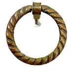 Vintage Twisted Ring Drawer Pull Rope Style Metal Hardware Antique Brass Tone. Fixed Price $13.99.
