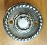 Its About Chime! Decorative Doorbell Push Button Pewter Silver Rope Braid. Fixed Price $19.95.