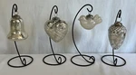 Lot Of Mercury Glass Ornaments 3.5, 4, & Bird, Bell, Acorn, And Heart. Fixed Price $49.99.