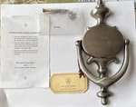 Gifts & Decoration Polished Silver Metal Door Knocker With Mounting Hardware. Fixed Price $35.95.
