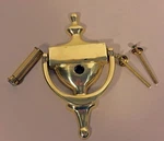 Vintage Door Knocker With Viewer, Solid Brass 6 3/4" X 5/8" Nos. Fixed Price $7.99.