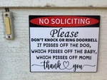 Ring Video Doorbell No Soliciting Sign And Button Cover. Fixed Price $9.94.