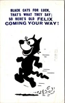 1924 England Felix The Cat Coming Your Way Postcard Cover To Blackpool. Fixed Price $85.00.