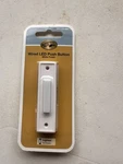 Hampton Bay Wired Led Illuminated Doorbell Push Button, White. Fixed Price $10.00.