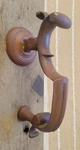 Antique 19TH Century Red Finish Solid Brass Doctor's Victorian Door Knocker 9". Fixed Price $42.00.