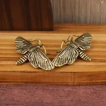 Realistic Brass Moth Sculpture Vintage Insect Figurine For Desk Decor Gifts Us. Fixed Price $9.11.
