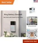 2024 Ring Wireless Doorbell With Full-body Video & Two-way Audio Satin Nickel. Fixed Price $104.99.
